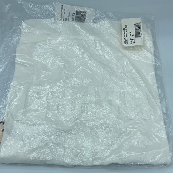 NEW! DAYDREAM NATION “MAKE IT HAPPEN” Short Sleeve Tee Shirt XS WHITE - Picture 5 of 6